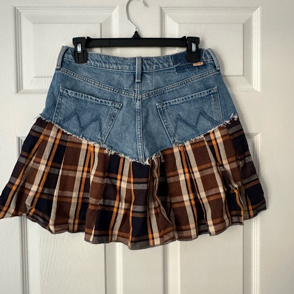 MOTHER The Fluff and Fold Pleated Mini Skirt NWOT  Sz 28 - Picture 6 of 10